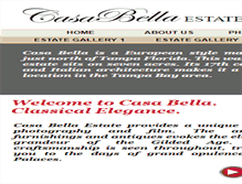 Tablet Screenshot of casabellaestate.com